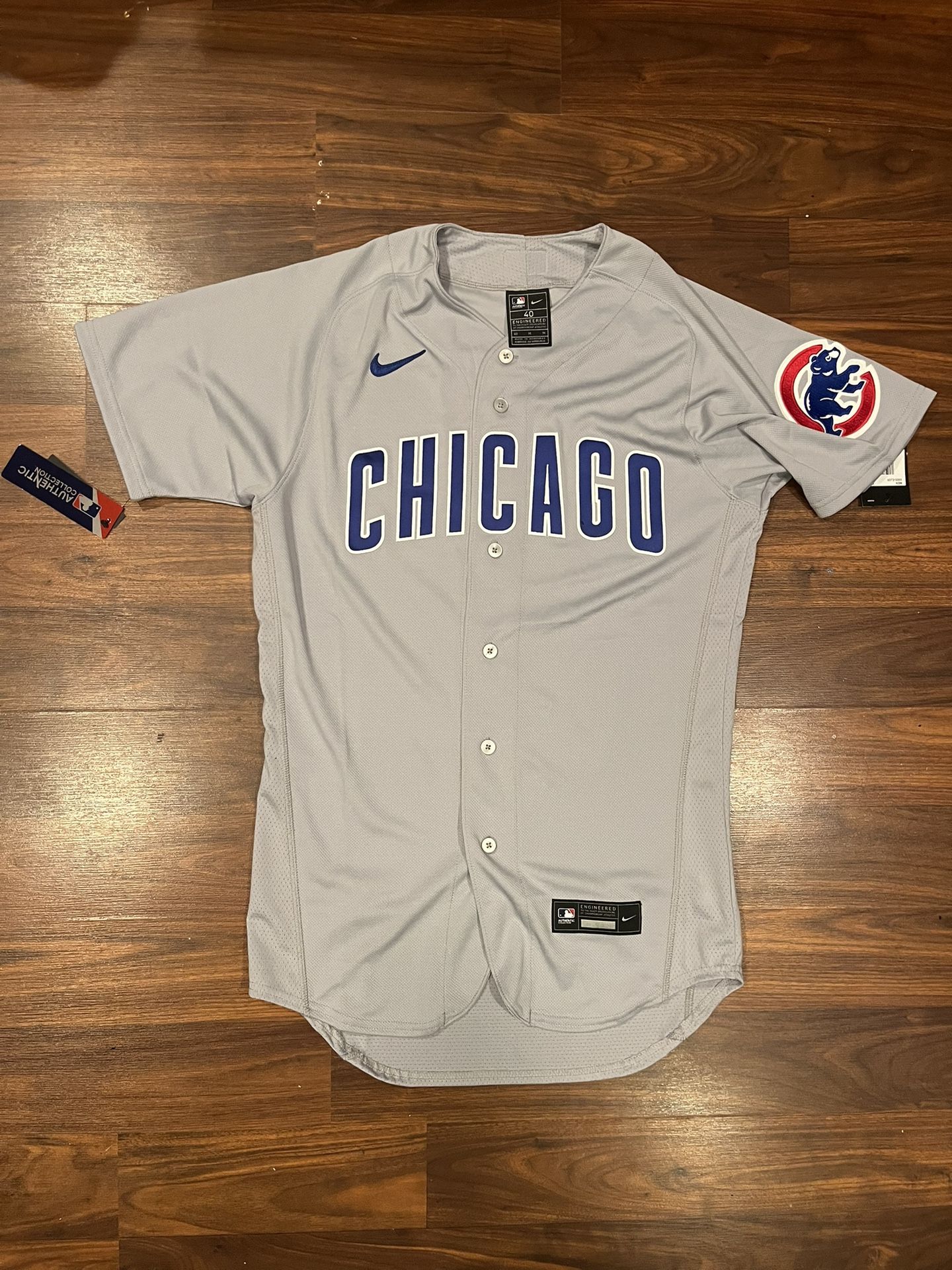 Nike Chicago Cubs Flex Base Authentic Road Gray Jersey Men's Size 40/M 8900-EJ2R Retail 260