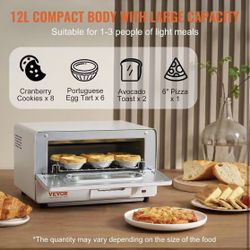 ✌️ Steam Oven Toaster, 12L Countertop Convection Oven, 1300W 5 In 1 Steam Toaster Oven, 7 Cooking Modes Air Fryer Convection Oven Combo 