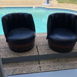 4 Nice Heavy Barrel Chairs Really Nice 