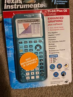 Ti-84 plus ce enhanced graphing calculator with software program included
