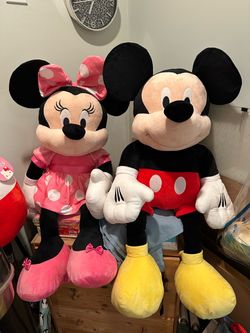 Disney Minnie & Mickey plush dolls