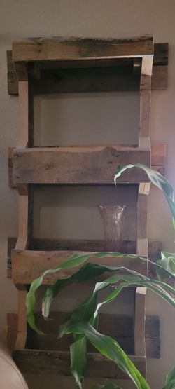 Reclaimed Wood Bottle Shelf