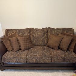 Large Brown Couch For Sale $200