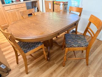 Country style table and chairs