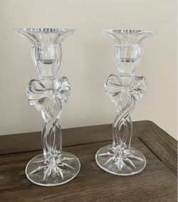 Crystal Candlestick Holders Set of 2, Marquis by Waterford