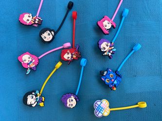 K-pop Silicone Straw Toppers Set