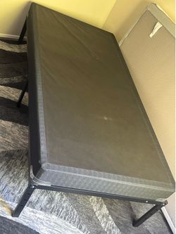 Twin Bed Foundation & Metal Frame - $25