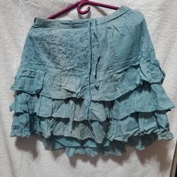 Mini Frilly Blu Skirt