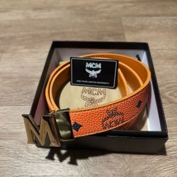 Belt Tan Gold Buckle