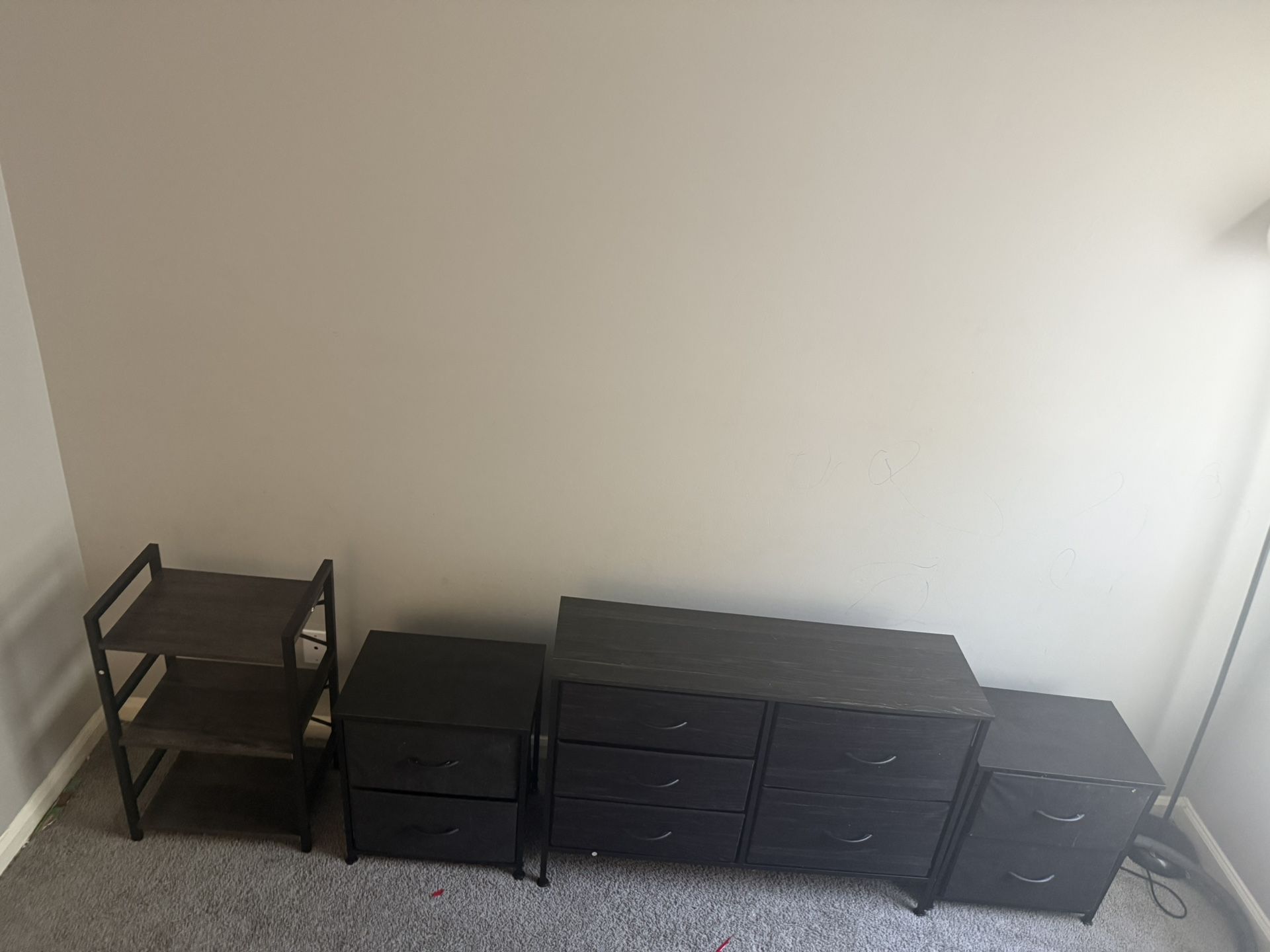 Small dresser 2 Night stands and Small Book Shelf