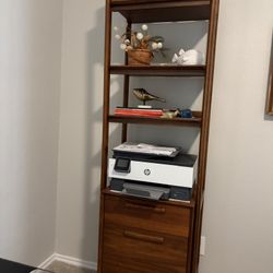 Crate & Barrel Walnut Bookcase In Walnut