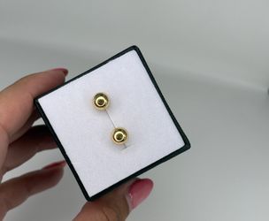 18K gold pearl earrings 