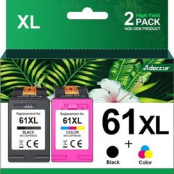 61XL Ink Cartridge Combo Pack High Yield Replacement for HP

