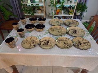 Mossy Oak Wilderness Animals 16PC Dinnerware Set, Service for 4
