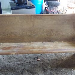  Vintage church pew Pugh Wood
