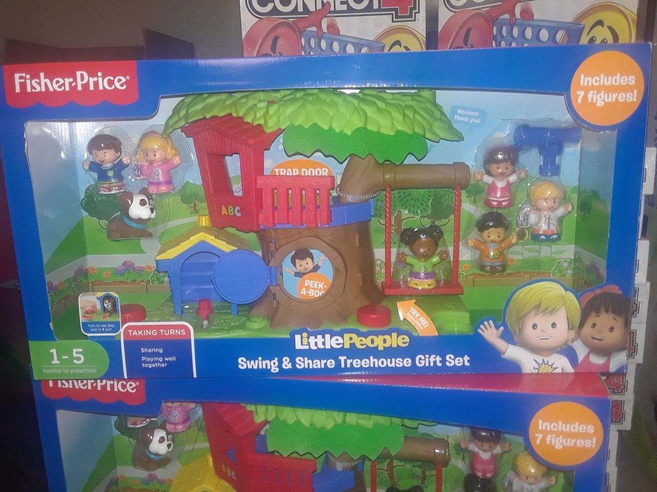 Little people swing & share tree house gift set