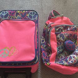 Backpack And Matching Luggage For Girls Traveling 