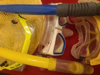Two snorkel sets and a mask all for $25