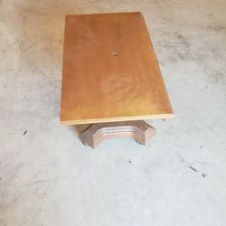Vintage Accent Table With Casters