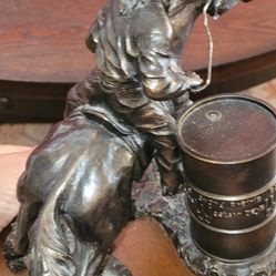 Red Shed Bronze Barrel Racer Statue 