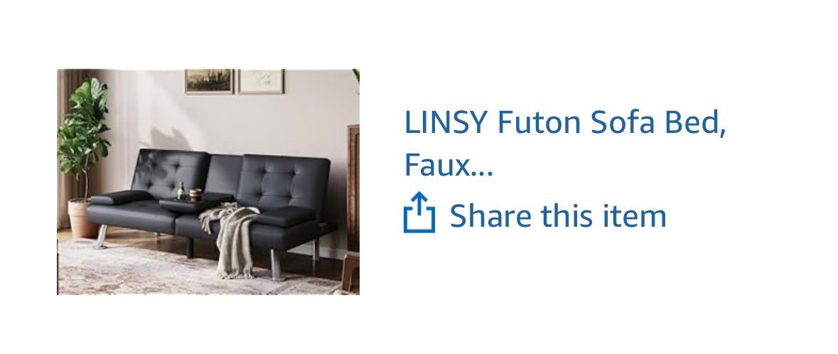 Linsy Futon Sofa bed (Hardly Used)