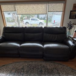 brown leather sofa 3 seater
