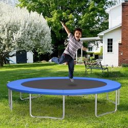 16 Feet Trampoline Pad Replacement Safety Pad with Fixing Straps (Blue), Blue
