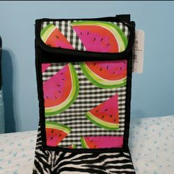 Gingham Watermelon Lunch Cooler Tote