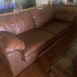Leather Sofa And Chair