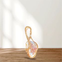 Handmade Wire Wrapped Yellow Jasper Pendant 