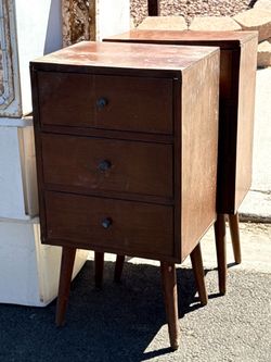 Mid-Century Modern Nightstands, Set of 2