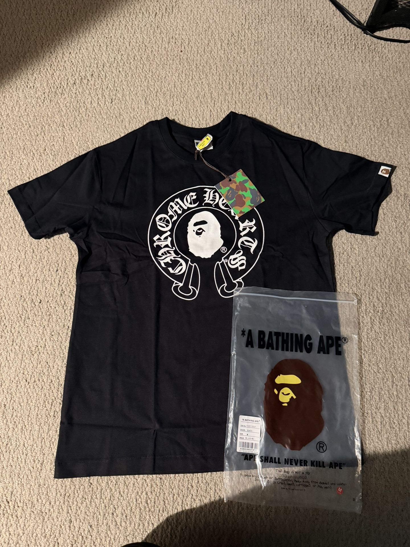 Black Bape Shirt X Chrome Hearts