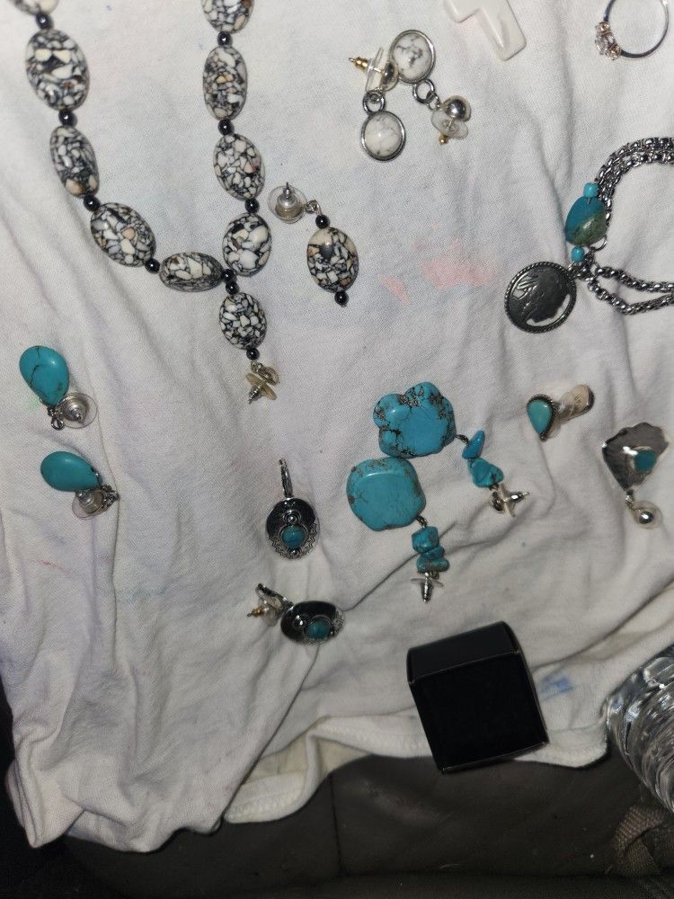 Real Turquoise And Sterling Silver Jewelry