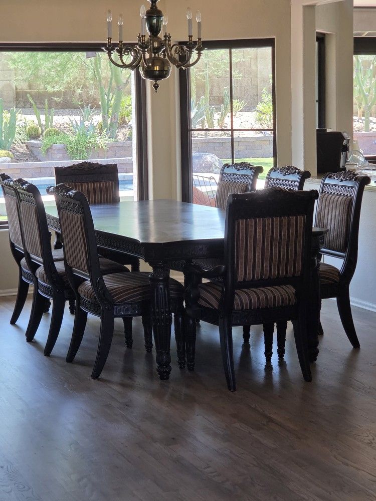 Ashley Furniture Britannia Rose Dining Table And 8 Chairs