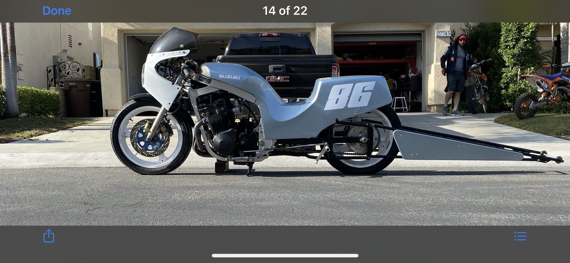 1986 Suzuki gsxr1100 drag bike motorcycle race ready