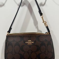 Brown Coach mini bag