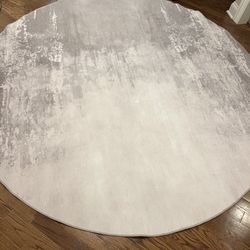 9ft round cream rug