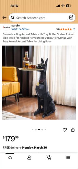 New geometric dog accent with tray