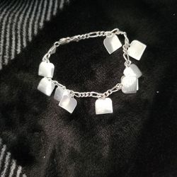 Sterling Silver 10 Commandments Charm Bracelet 