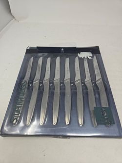 J.A. Henckels International 8 Piece Steak Set Serrated Stainless Steel