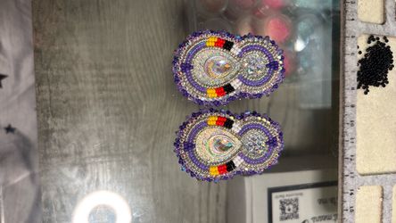 Purple Clip on earrings