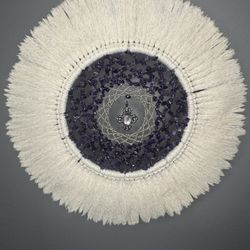 Mother’s Day Gift Amethyst Macrame Circle Of Life Dreamcatcher Measurements 16” x 16” 