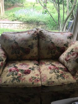 Floral loveseat
