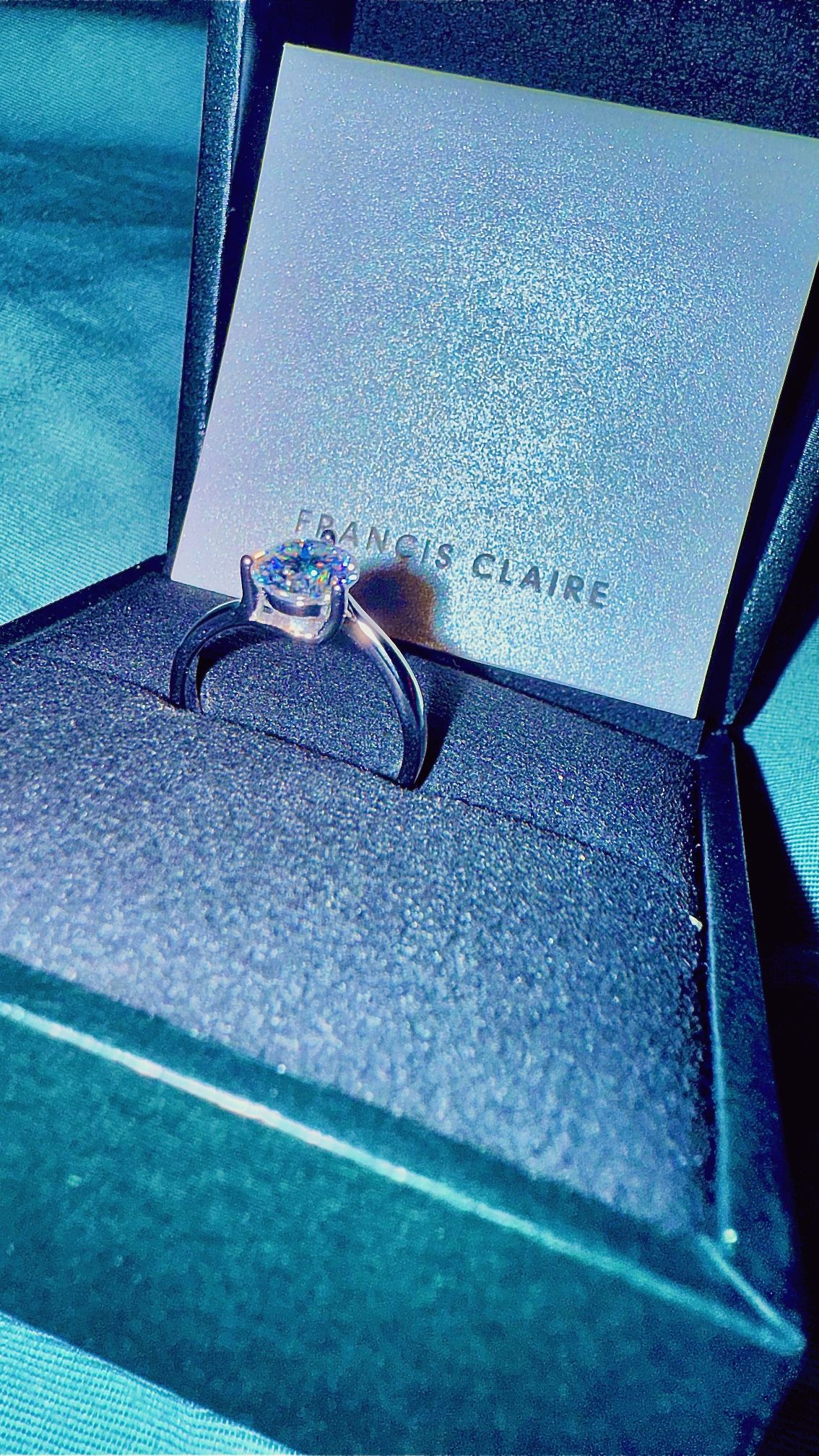 Francis Claire Moissanite Ring – 0.85ct DEF – Brand New (Price Negotiable)