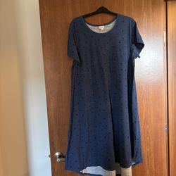 LuLaRoe Asymmetrical Short Sleeve Maxi Dress 
