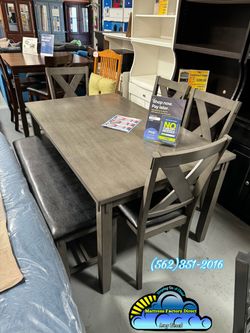 Dining table grey with bench new sillas bonitas