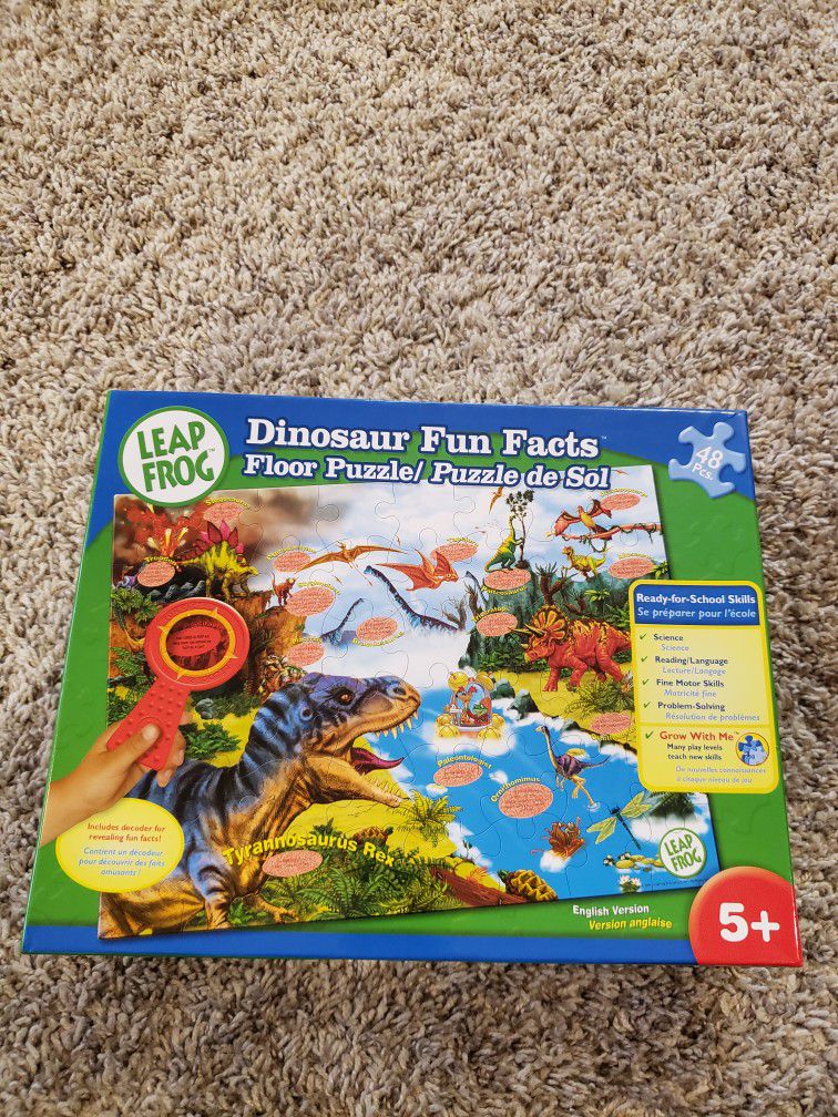 Leap Frog Dinosaur Fun Facts Puzzle & Decoder 