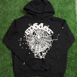 Black and white Sp5der hoodie 