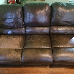 Recliner Leather Couch