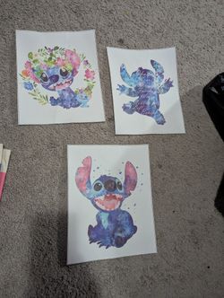 Stitch Water Color Canvas Pictures